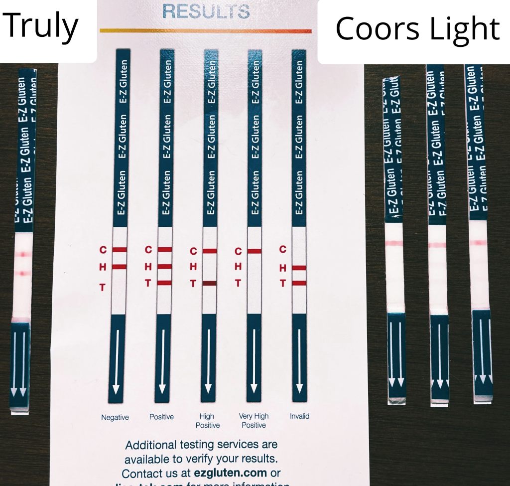 Coors Light Gluten Test Results (+) Cooking al Dante